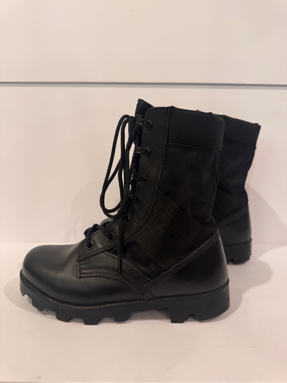 Men’s Black Lace-Up Combat Boots